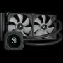 CORSAIR iCUE H100i ELITE LCD Display Liquid CPU Cooler, 240mm Radiator, Dual 120mm ML RGB PWM Fans, Intel: LGA1700/LGA1200/LGA115X/LGA20XX, AMD: AM5/AM4/sTRX4/sTR4, 5Y warranty, black