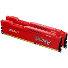 KINGSTON DRAM 16GB 1600MHz DDR3 CL10 DIMM (Kit of 2) FURY Beast Red