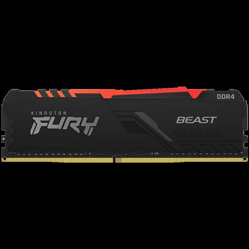 Kingston 16GB 2666MT/s DDR4 CL16 DIMM 1Gx8 FURY Beast RGB, EAN: 740617319637