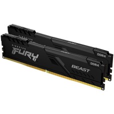 Kingston 32GB 2666MT/s DDR4 CL16 DIMM (Kit of 2) 1Gx8 FURY Beast Black, EAN: 740617320145