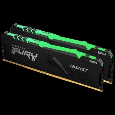 Kingston 64GB 2666MT/s DDR4 CL16 DIMM (Kit of 2) FURY Beast RGB, EAN: 740617319569