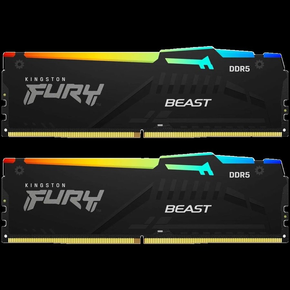 Kingston 32GB 4800MT/s DDR5 CL38 DIMM (Kit of 2) FURY Beast RGB PnP, EAN: 740617328660