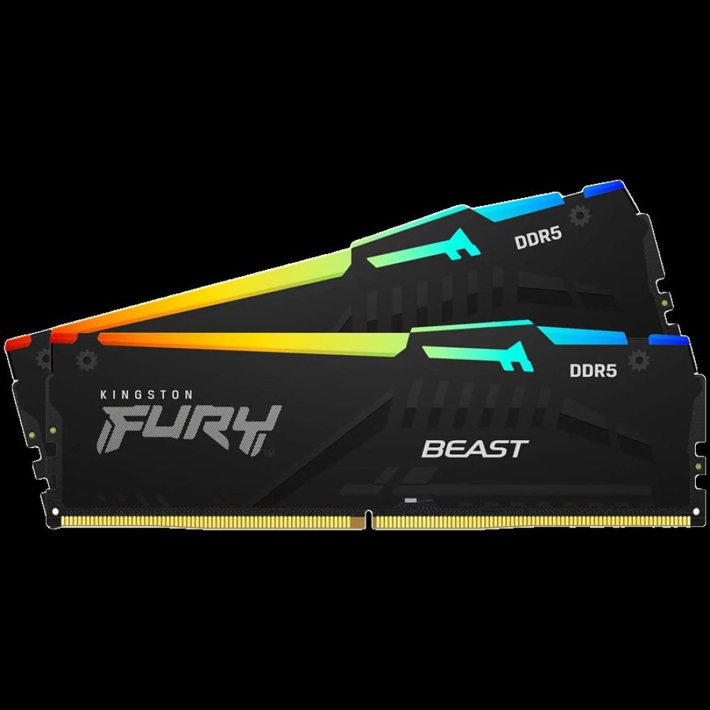 Kingston DRAM 16GB 5600MT/s DDR5 CL40 DIMM (Kit of 2) FURY Beast RGB XMP