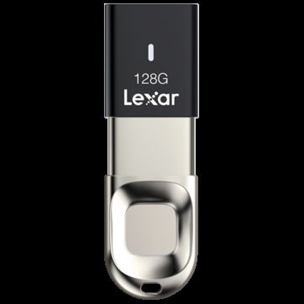 Lexar® 128GB Fingerprint F35 USB 3.0 flash drive, up to 150MB/s read and 60MB/s write, EAN: 843367119813