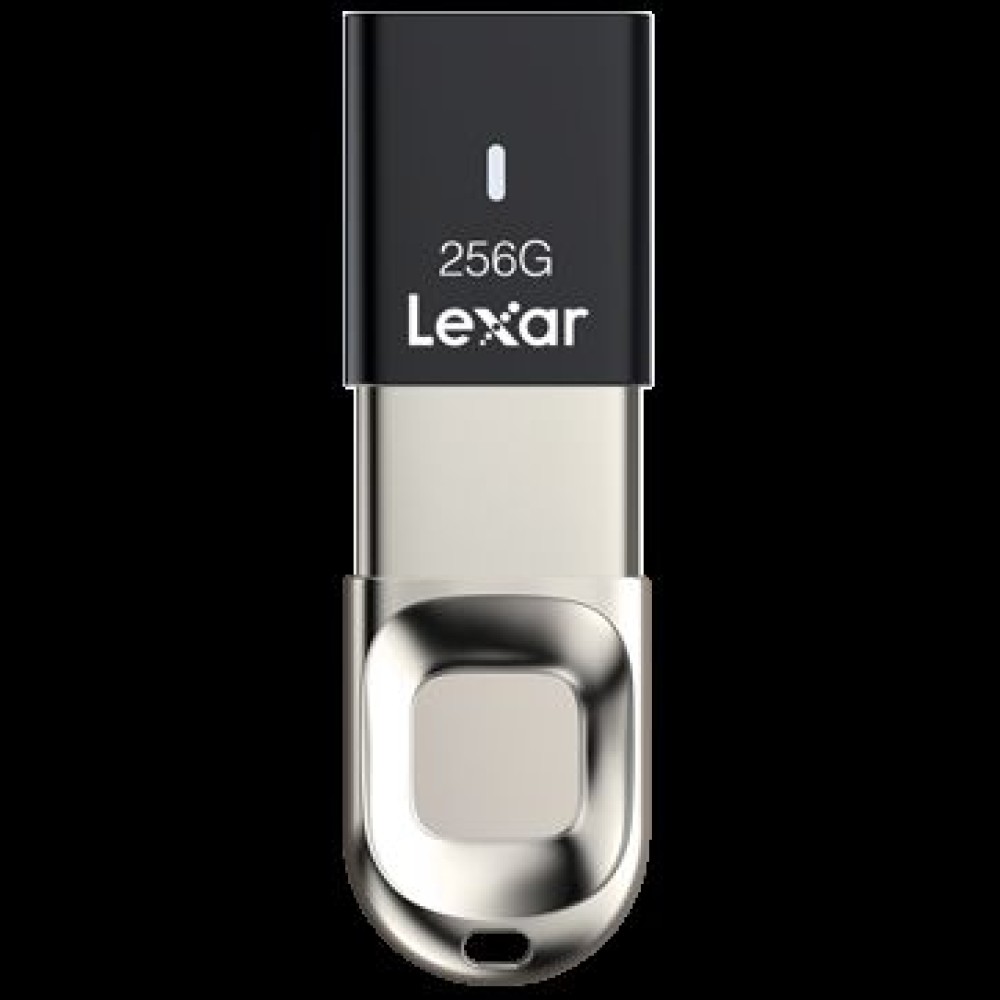 Lexar® 256GB Fingerprint F35 USB 3.0 flash drive, up to 300MB/s read and 100MB/s write, EAN: 843367117208