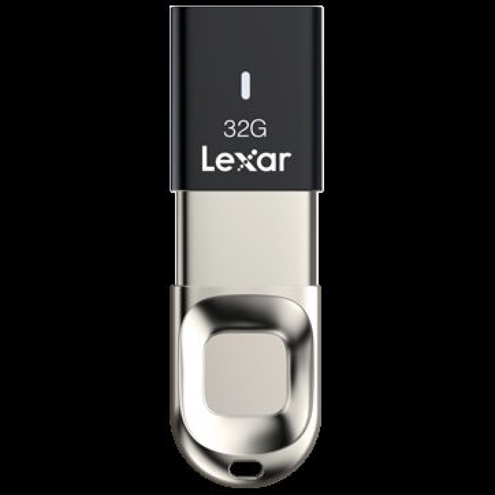 Lexar® 32GB Fingerprint F35 USB 3.0 flash drive, up to 150MB/s read and 25MB/s write, EAN: 843367119790