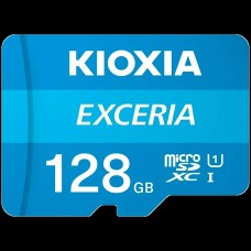 KIOXIA LMEX1L128GG2; 128GB microSD KIOXIA Exceria (M203) UHS I U1 with adapter
