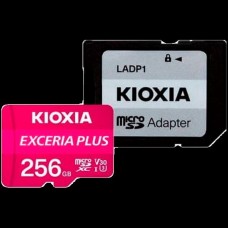 KIOXIA LMPL1M256GG2; 256GB microSD KIOXIA Exceria Plus (M303) UHS I U3 with adapter
