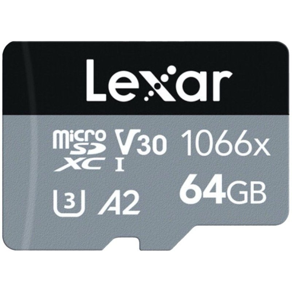 Lexar® 64GB High-Performance 1066x microSDXC™ UHS-I, up to 160MB/s read 70MB/s write C10 A2 V30 U3, EAN: 843367121908