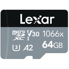 Lexar® 64GB High-Performance 1066x microSDXC™ UHS-I, up to 160MB/s read 70MB/s write C10 A2 V30 U3, EAN: 843367121908