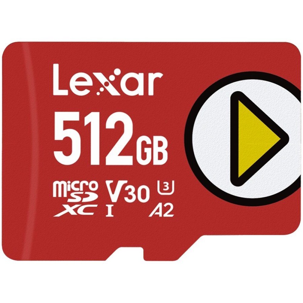 Lexar® 512GB PLAY microSDXC™ UHS-I cards, up to 150MB/s read C10 A2 V30 U3, EAN: 843367121793