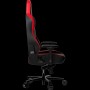 LORGAR Base 311, Gaming chair, PU eco-leather, 1.8 mm metal frame, multiblock mechanism, 4D armrests, 5 Star aluminium base, Class-4 gas lift, 75mm PU casters, Black + red