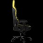 LORGAR Base 311, Gaming chair, PU eco-leather, 1.8 mm metal frame, multiblock mechanism, 4D armrests, 5 Star aluminium base, Class-4 gas lift, 75mm PU casters, Black + yellow