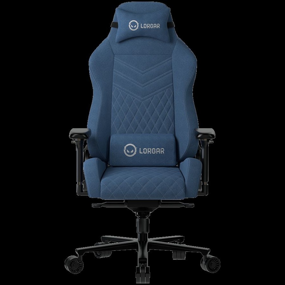 LORGAR Ace 422, Gaming chair, Anti-stain durable fabric, 1.8 mm metal frame, multiblock mechanism, 4D armrests, 5 Star aluminium base, Class-4 gas lift, 75mm PU casters, Blue