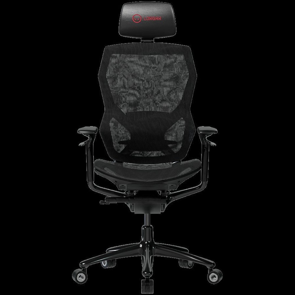 LORGAR Grace 855, Gaming chair, Mesh material, aluminium frame, multiblock mechanism, 3D armrests, 5 Star aluminium base, Class-4 gas lift, 60mm PU casters, Black