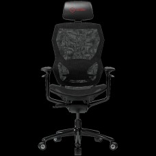 LORGAR Grace 855, Gaming chair, Mesh material, aluminium frame, multiblock mechanism, 3D armrests, 5 Star aluminium base, Class-4 gas lift, 60mm PU casters, Black