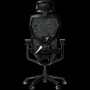 LORGAR Grace 855, Gaming chair, Mesh material, aluminium frame, multiblock mechanism, 3D armrests, 5 Star aluminium base, Class-4 gas lift, 60mm PU casters, Black