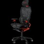 LORGAR Grace 855, Gaming chair, Mesh material, aluminium frame, multiblock mechanism, 3D armrests, 5 Star aluminium base, Class-4 gas lift, 60mm PU casters, Red + black