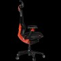 LORGAR Grace 855, Gaming chair, Mesh material, aluminium frame, multiblock mechanism, 3D armrests, 5 Star aluminium base, Class-4 gas lift, 60mm PU casters, Red + black