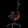 LORGAR Grace 855, Gaming chair, Mesh material, aluminium frame, multiblock mechanism, 3D armrests, 5 Star aluminium base, Class-4 gas lift, 60mm PU casters, Red + black