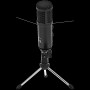 LORGAR Soner 313, Gaming Microphone, USB condenser microphone with Volume Knob & Echo Knob, Frequency Response: 80 Hz—17 kHz, including 1x Microphone, 1 x 2.5M USB Cable, 1 x Tripod Stand, dimensions: Ø47.4*158.2*48.1mm, weight: 243.0g, Black