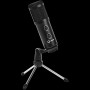 LORGAR Soner 313, Gaming Microphone, USB condenser microphone with Volume Knob & Echo Knob, Frequency Response: 80 Hz—17 kHz, including 1x Microphone, 1 x 2.5M USB Cable, 1 x Tripod Stand, dimensions: Ø47.4*158.2*48.1mm, weight: 243.0g, Black