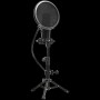 LORGAR Voicer 721, Gaming Microphone, Black, USB condenser microphone with tripod stand and pop filter, including 1 microphone, 1 metal tripod, 1 plastic shock mount, 1 windscreen cap, 2m USB Type C cable, 1 pop filter, 1 tripod mount ring, 154.6x56.1mm