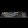 LORGAR Azar 514, Wired mechanical gaming keyboard, RGB backlight, 1680000 colour variations, 18 modes, keys number: 104, 50M clicks, linear dream switches, spring cable up to 3.4m, ABS plastic+metal, magnetic cover, 450*136*39mm, 1.17kg, black, EN+RU layo