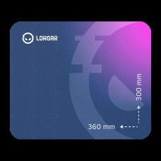 Lorgar Main 133, Gaming mouse pad, High-speed surface, Purple anti-slip rubber base, size: 360mm x 300mm x 3mm, weight 0.2kg