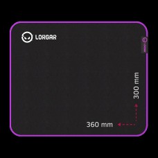 Lorgar Main 313, Gaming mouse pad, High-speed surface, Purple anti-slip rubber base, size: 360mm x 300mm x 3mm, weight 0.195kg