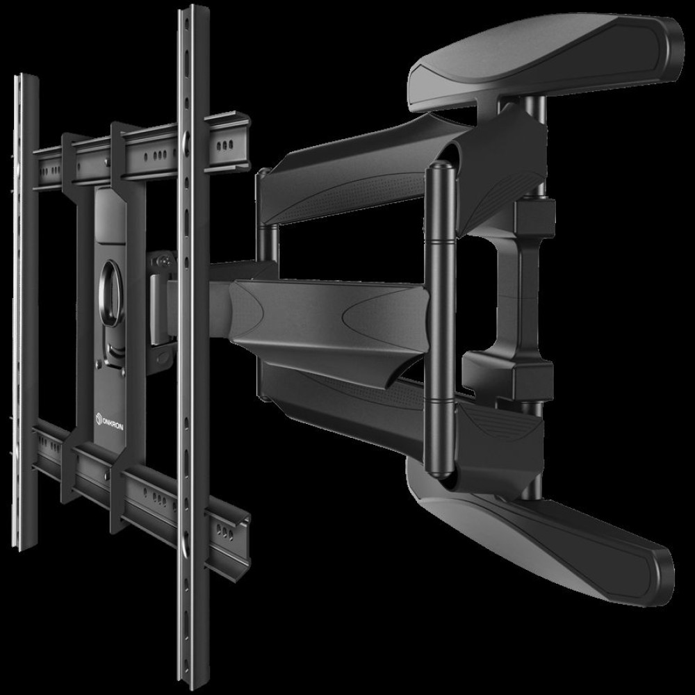 ONKRON Full Motion TV Wall Mount for 40 to 75-inch Flat Panel TVs Digital Panels 45,5 kg, Black