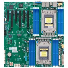 Supermicro mainboard server MBD-H12DSi-N6-B, Dual AMD EPYC 7003/7002 Series CPUs, 4TB Registered ECC DDR4 3200MHz SDRAM in 16 DIMMs, 10 SATA3, 2 SATADOM, 4 NVMe, Dual Gigabit LAN ports, 1 dedicated IPMI LAN Port, 8x 4-pin PWM Fans & Speed control, Bu