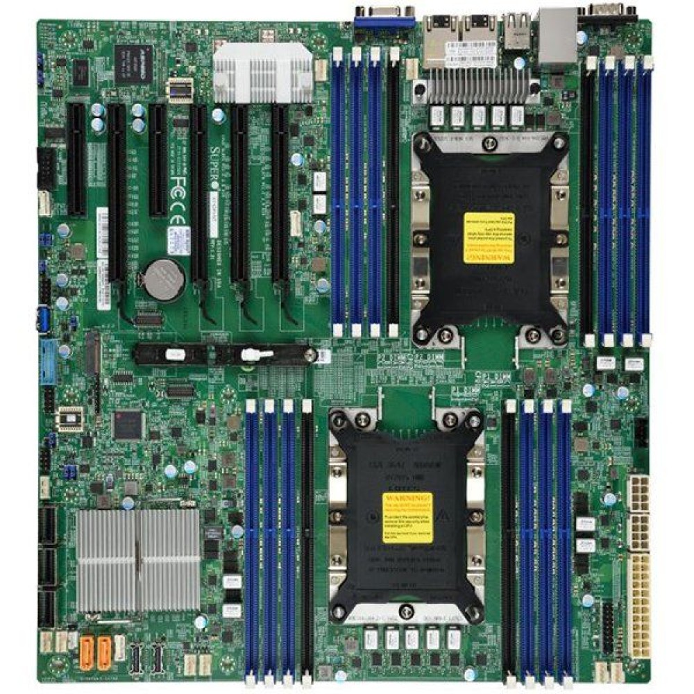 Серверная материнская плата SuperMicro X11DPi N Motherboard Dual Socket P (LGA 3647) supported, CPU TDP support 205W, 2 UPI up to 10.4 GT/s Bulk.