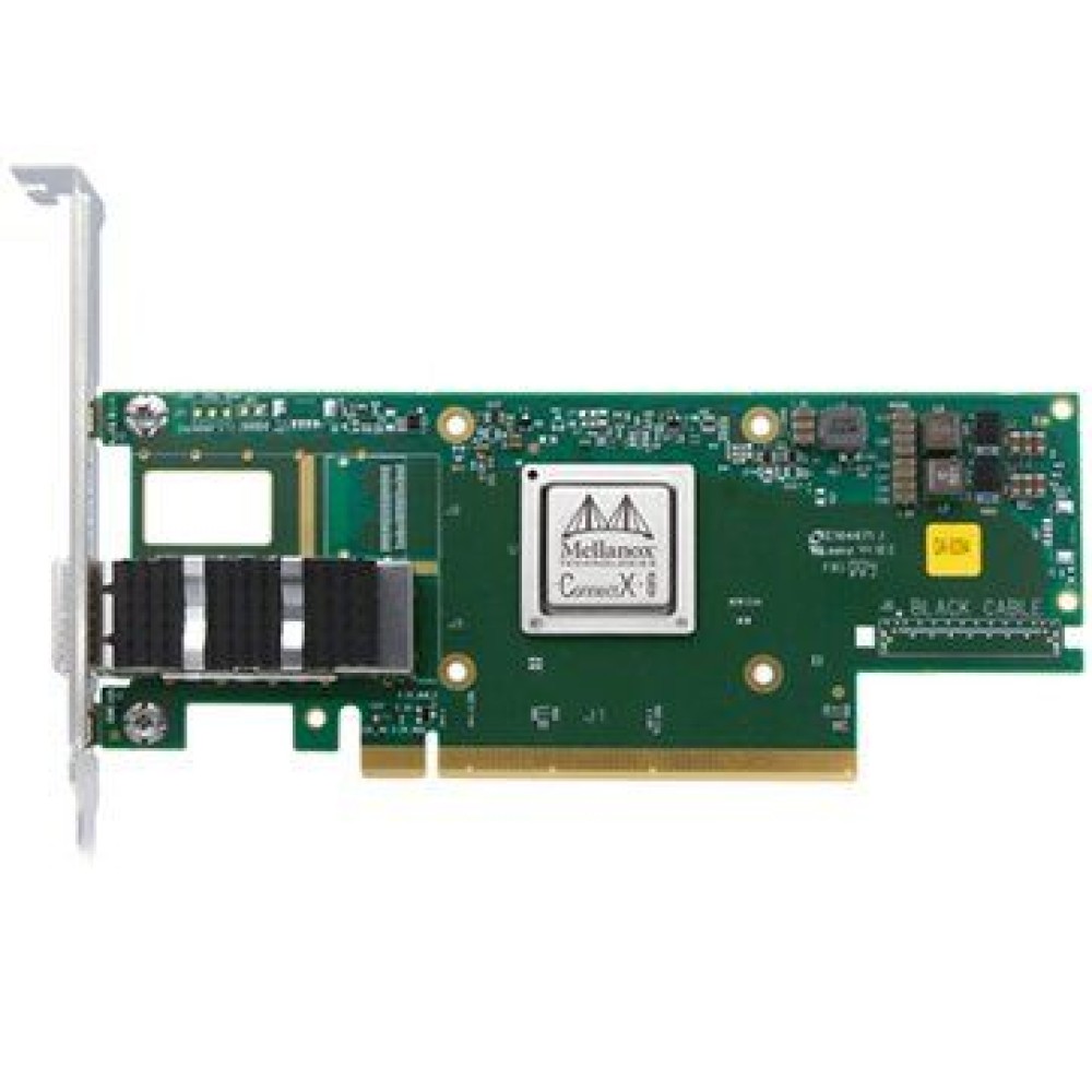 Mellanox ConnectX-6 VPI adapter card, HDR IB (200Gb/s) and 200GbE, single-port QSFP56, PCIe4.0 x16, tall bracket, single pack