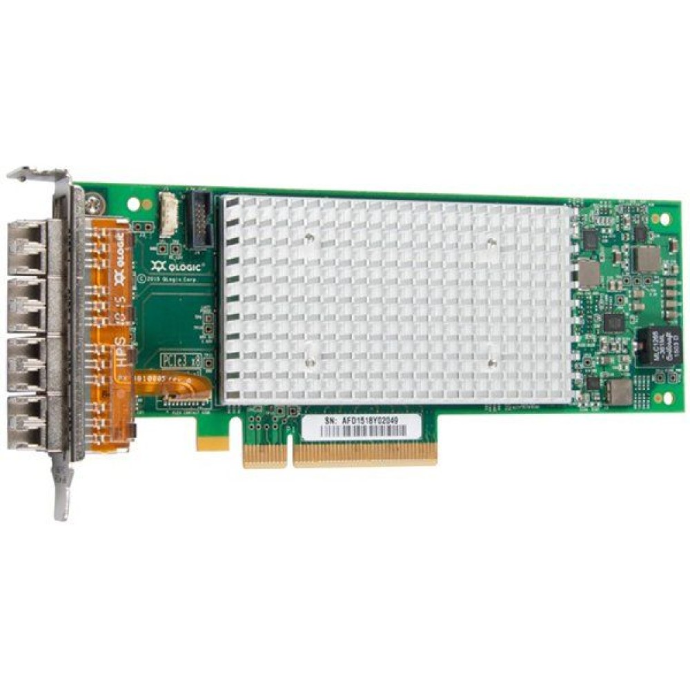 Controller QLogic QLE2694L-CK, 16Gb Quad Port FC HBA, PCIe Gen3 x8, LC multi-mode optic - Low Profile