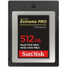 SanDisk Extreme PRO CFexpress Card Type B, 512GB, 1700MB/s Read, 1200MB/s Write, EAN: 619659180881