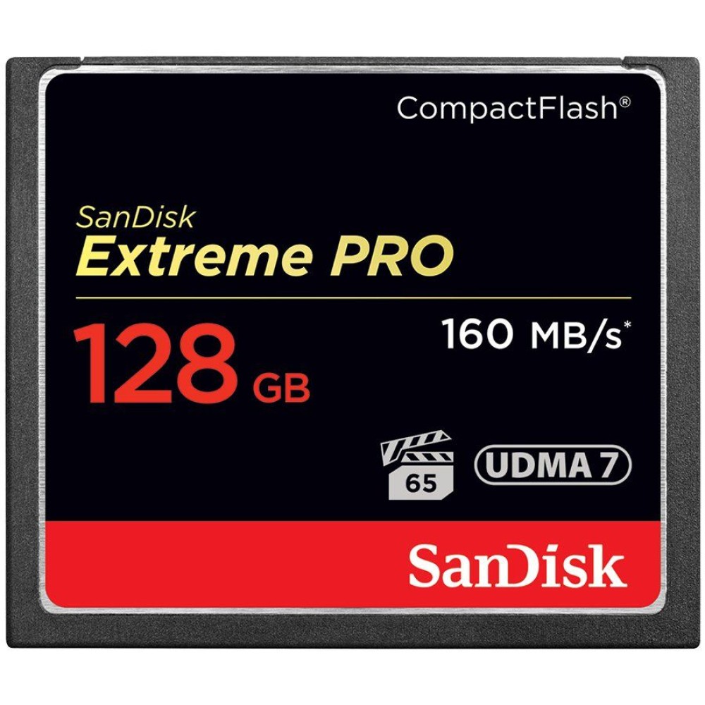 SanDisk Extreme PRO CF 160MB/s 128 GB VPG 65, UDMA 7, EAN: 619659102500