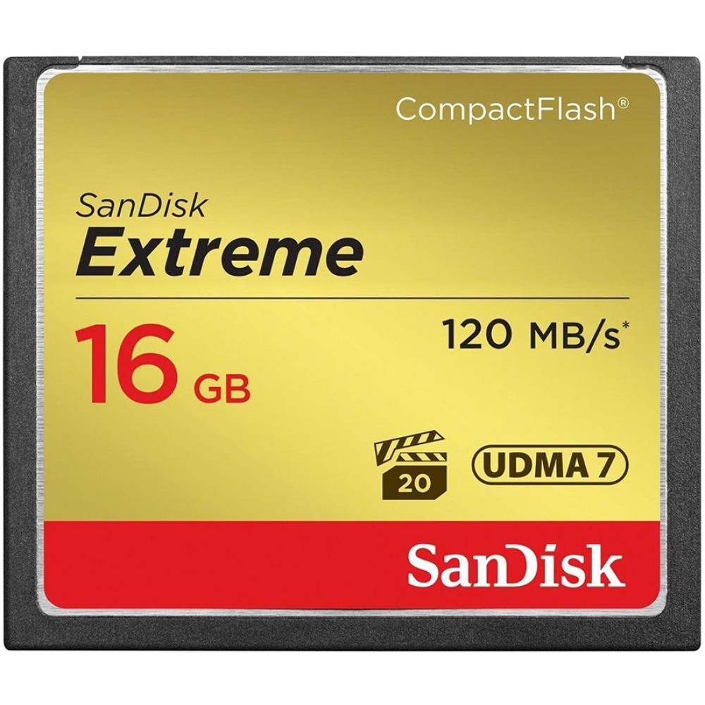 SanDisk Extreme CF 120MB/s, 85MB/s write, UDMA7, 64GB, EAN: 619659123710