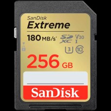 SANDISK Extreme PLUS 256GB SDXC Memory Card + 2 years RescuePRO Deluxe up to 190MB/s & 130MB/s Read/Write speeds, UHS-I, Class 10, U3, V30
