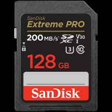 SanDisk Extreme PRO 128GB SDXC Memory Card + 2 years RescuePRO Deluxe up to 200MB/s & 90MB/s Read/Write speeds, UHS-I, Class 10, U3, V30