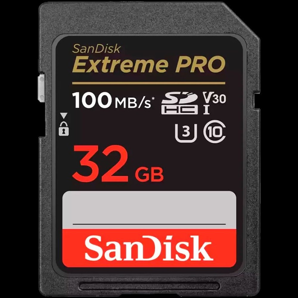 SanDisk Extreme PRO 32GB SDHC Memory Card + 2 years RescuePRO Deluxe up to 100MB/s & 90MB/s Read/Write speeds, UHS-I, Class 10, U3, V30, EAN: 619659188689