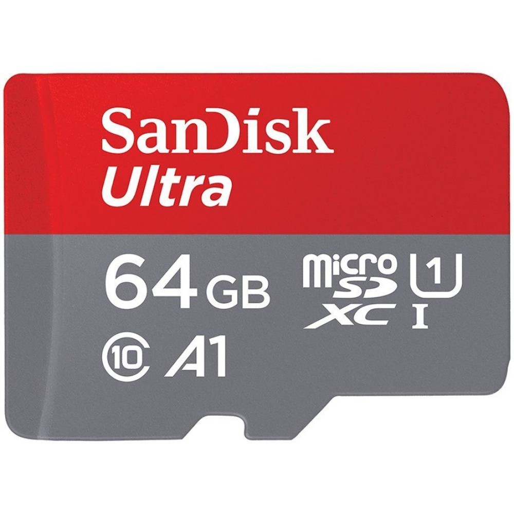 SANDISK 64GB Ultra microSDHC UHS-I Card A1 Class 10