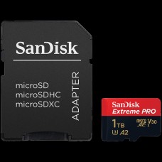 SanDisk Extreme PRO microSDXC 1TB + SD Adapter + 2 years RescuePRO Deluxe up to 200MB/s & 140MB/s Read/Write speeds A2 C10 V30 UHS-I U3