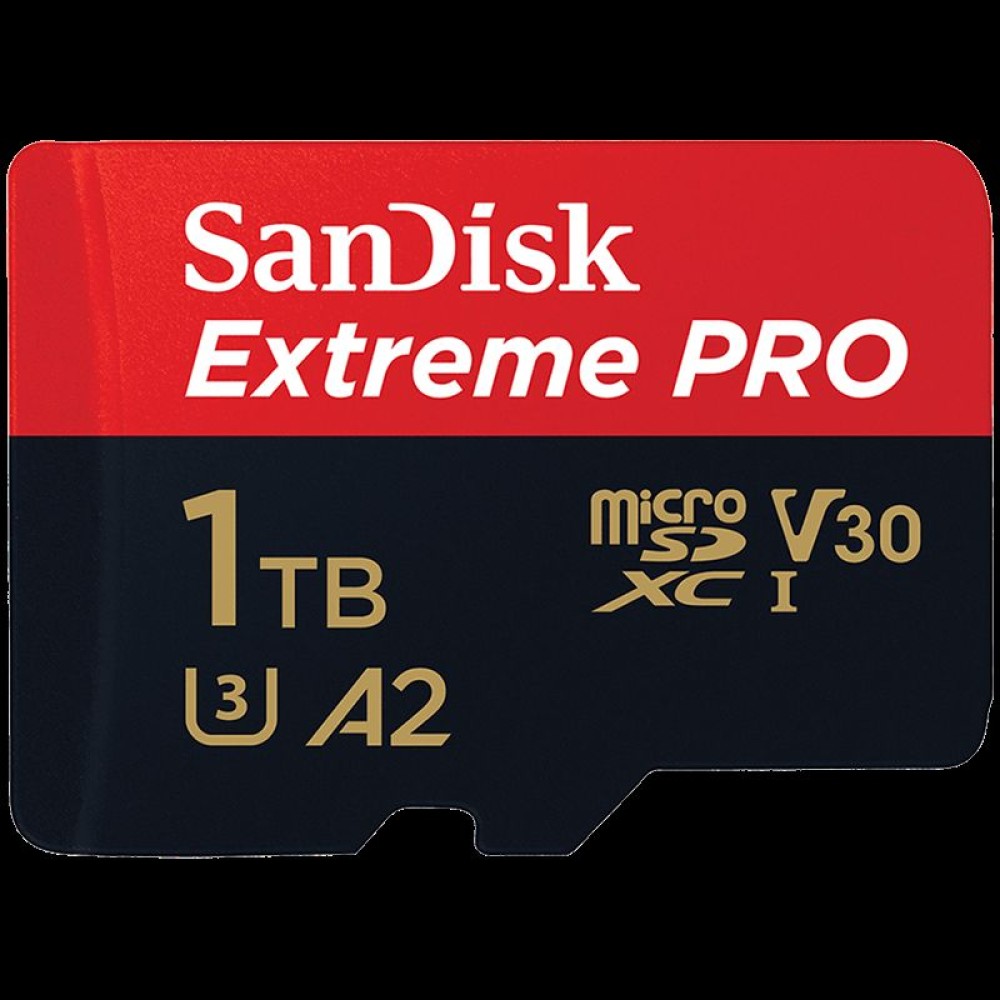 SanDisk Extreme Pro microSDXC 1TB + SD Adapter + Rescue Pro Deluxe 170MB/s A2 C10 V30 UHS-I U4