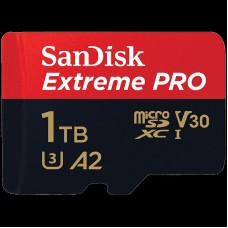 SanDisk Extreme Pro microSDXC 1TB + SD Adapter + Rescue Pro Deluxe 170MB/s A2 C10 V30 UHS-I U4