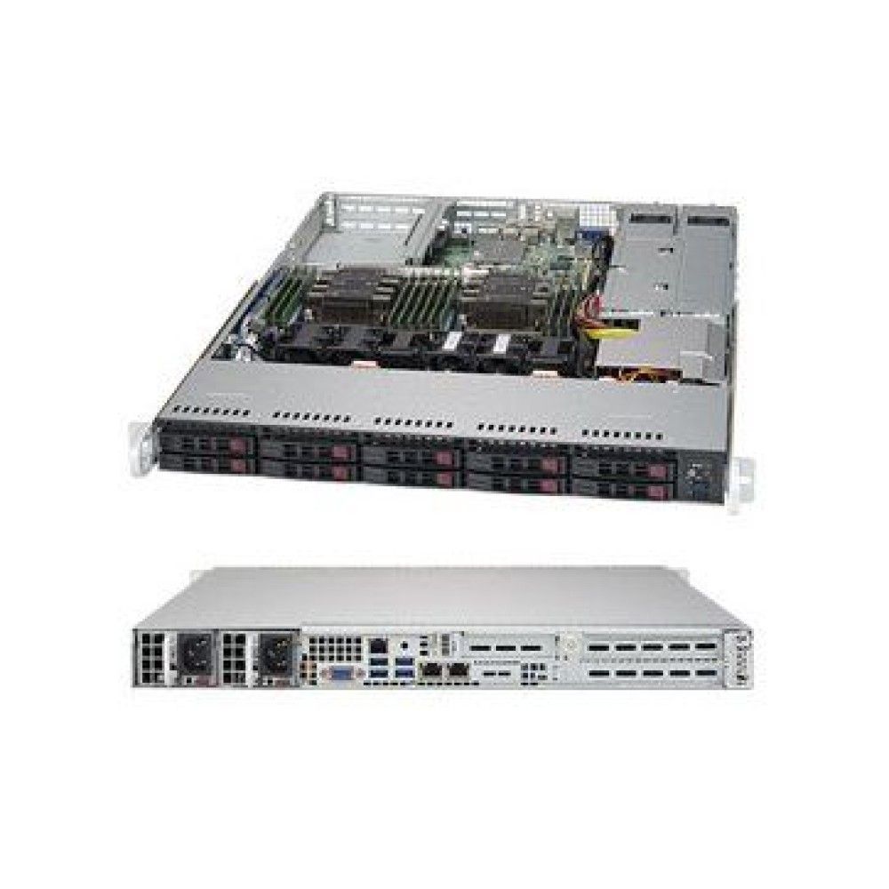 Supermicro SuperServer SYS-1029P-WTRT 1U, 2xLGA 3647, TDP 70-165W, Intel C622, 12xDDR4, 10x2.5