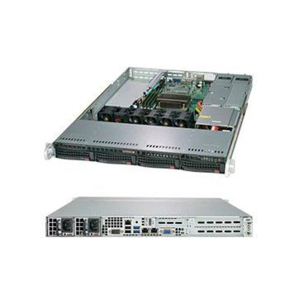 Supermicro server barebone SYS-5019C-WR 1U, Single Socket H4  E-2100 series, 4 DIMM slots, 4 Hot-swap 3.5