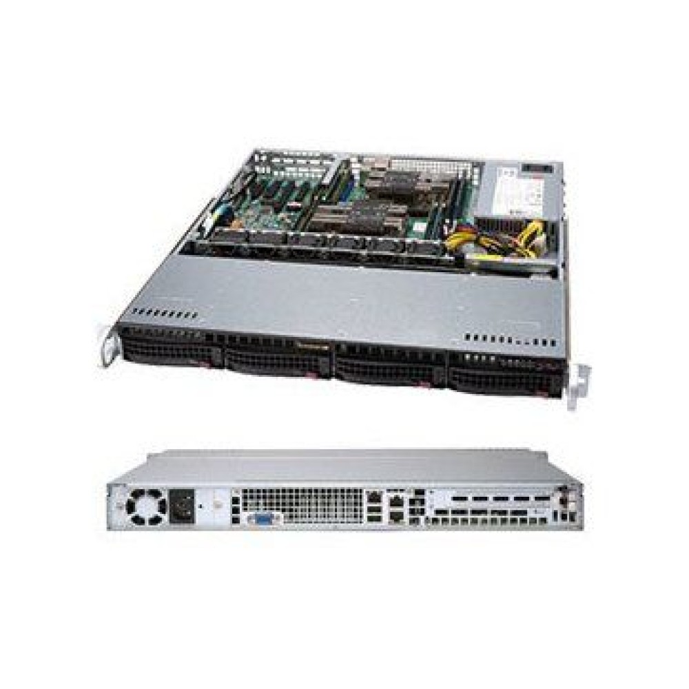 Supermicro SuperServer SYS-6019P-MT 1U, 2xLGA 3647, TDP 70-140W, Intel C621, 8xDDR4, 4x3.5'' Hot-swap, SATA3 (6Gbps); RAID 0, 1, 5, 10, 1xPCI-E 3.0 x8, 2x1GbE LAN,  1xRJ45 IPMI, 2xUSB 2.0, 1xVGA, 1 COM, 500W