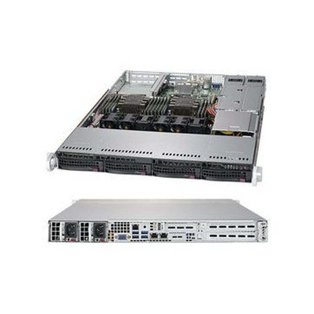 Supermicro SuperServer SYS-6019P-WTR 1U, 2xLGA 3647, TDP 70-165W, Intel C621, 12xDDR4, 4x3.5'' Hot-swap, SATA3 (6Gbps); RAID 0, 1, 5, 10, 5xPCI-E 3.0, 2x1GbE LAN,  1xRJ45 IPMI, 4xUSB 3.0, 1xVGA,  2x700W