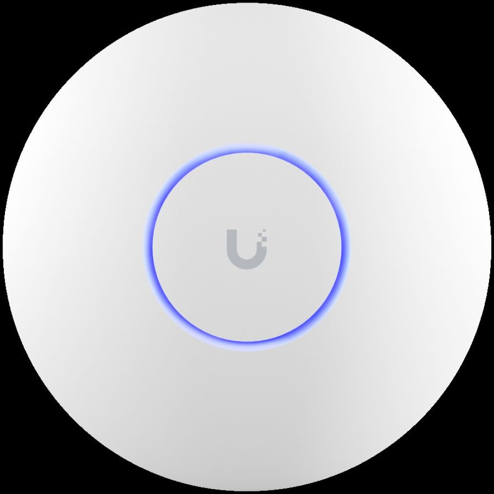 UBIQUITI U6 Long-Range; WiFi 6; 8 spatial streams; 185 m² (2,000 ft²) coverage; 350+ connected devices; Powered using PoE+; GbE uplink.